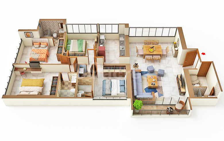 Floor Plan - 3D view