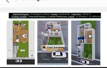 Rent 500 sft Commercial space + Garden in a Bungalow in Kandivali W.