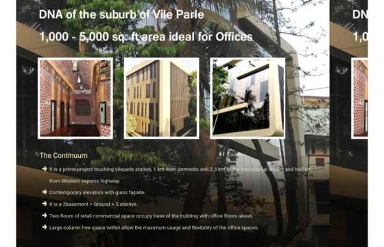Sale 525 sft Office in Vile Parle E, Nr Station, Navpada, Continuum Tower.