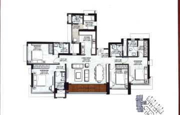 Tower B Unit Plan at Kalpataru Vienta, Kandivali East