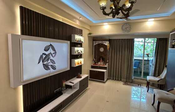 Big size 1 BHK with Terrace and walk in wardrobe Kasarwadvali, Thane West