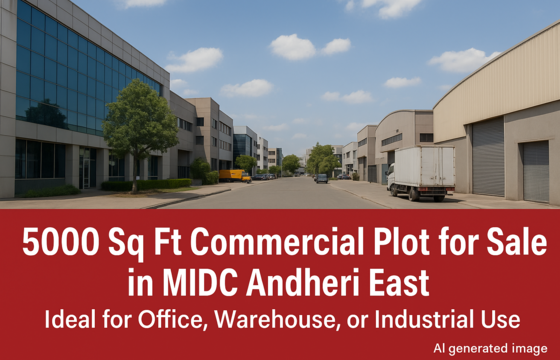 5000 Sq Ft Commercial Plot for Sale in MIDC Andheri East – Ideal for Office, Warehouse, or Industrial Use