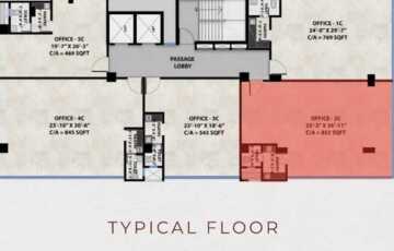 Sale 852 sft Office at Juhu Circle.