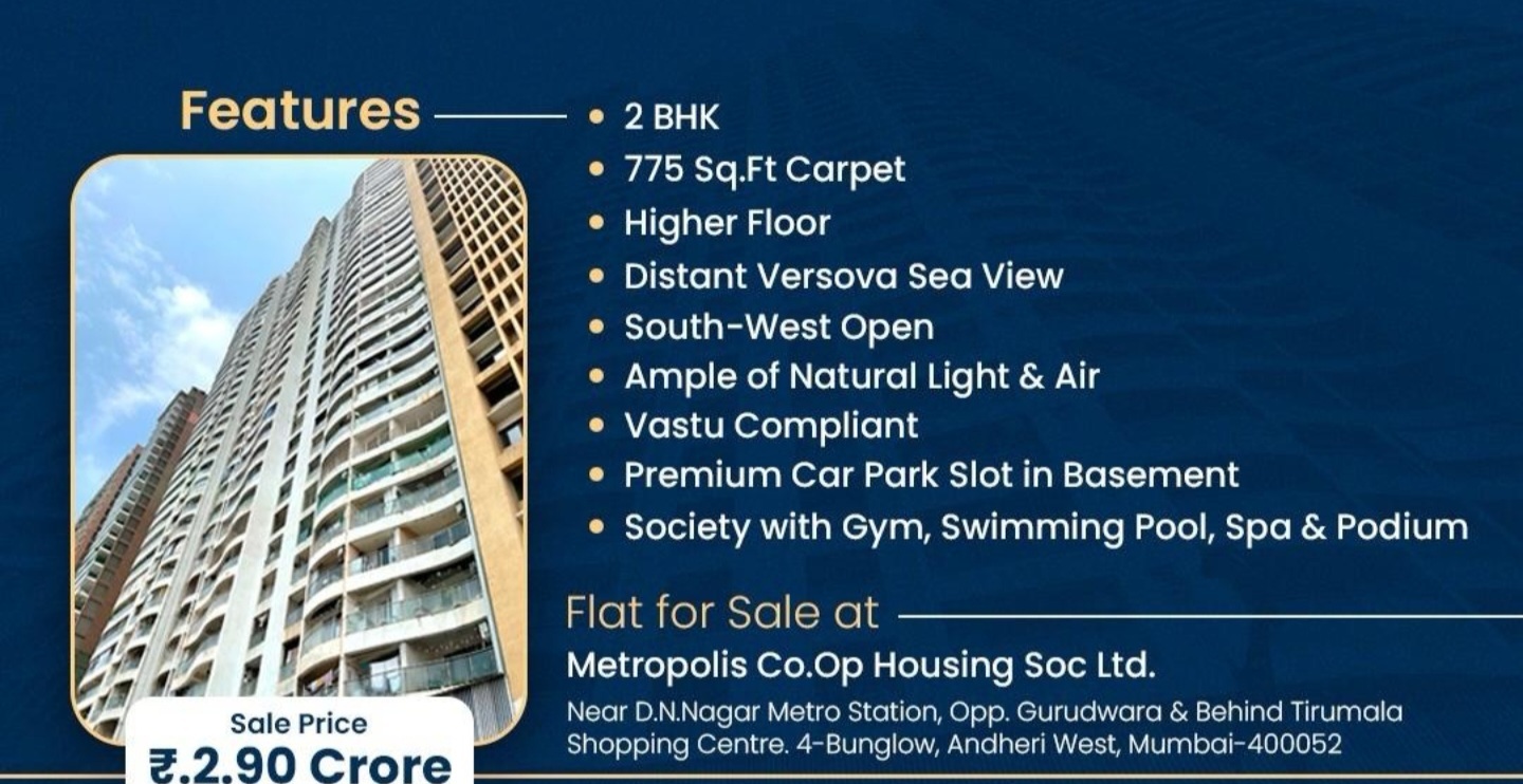 Metropolis Residences 2 bhk for Sale